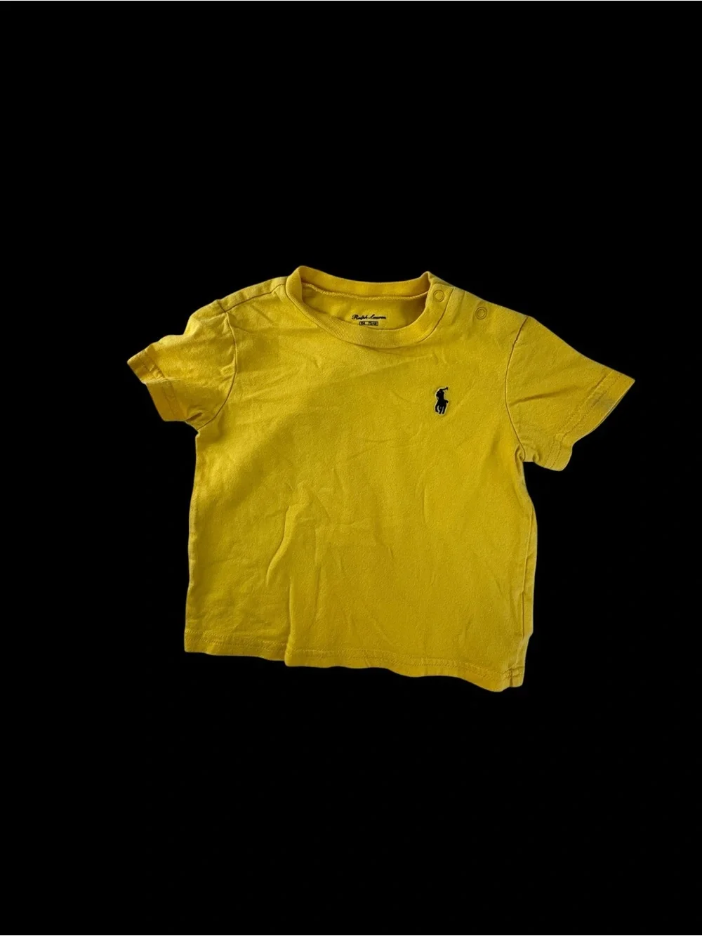 Ralph Lauren Bright Yellow Short-Sleeve Polo Tee with Navy Pony